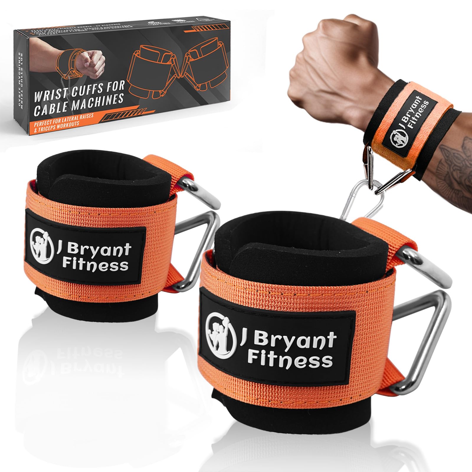 J Bryant Neopren-Handgelenkband mit Polsterung, verstellbarem Dreiecksverschluss & sicherem Manschettendesign für Kabelmaschinen, Kraft- und Fitnesstraining