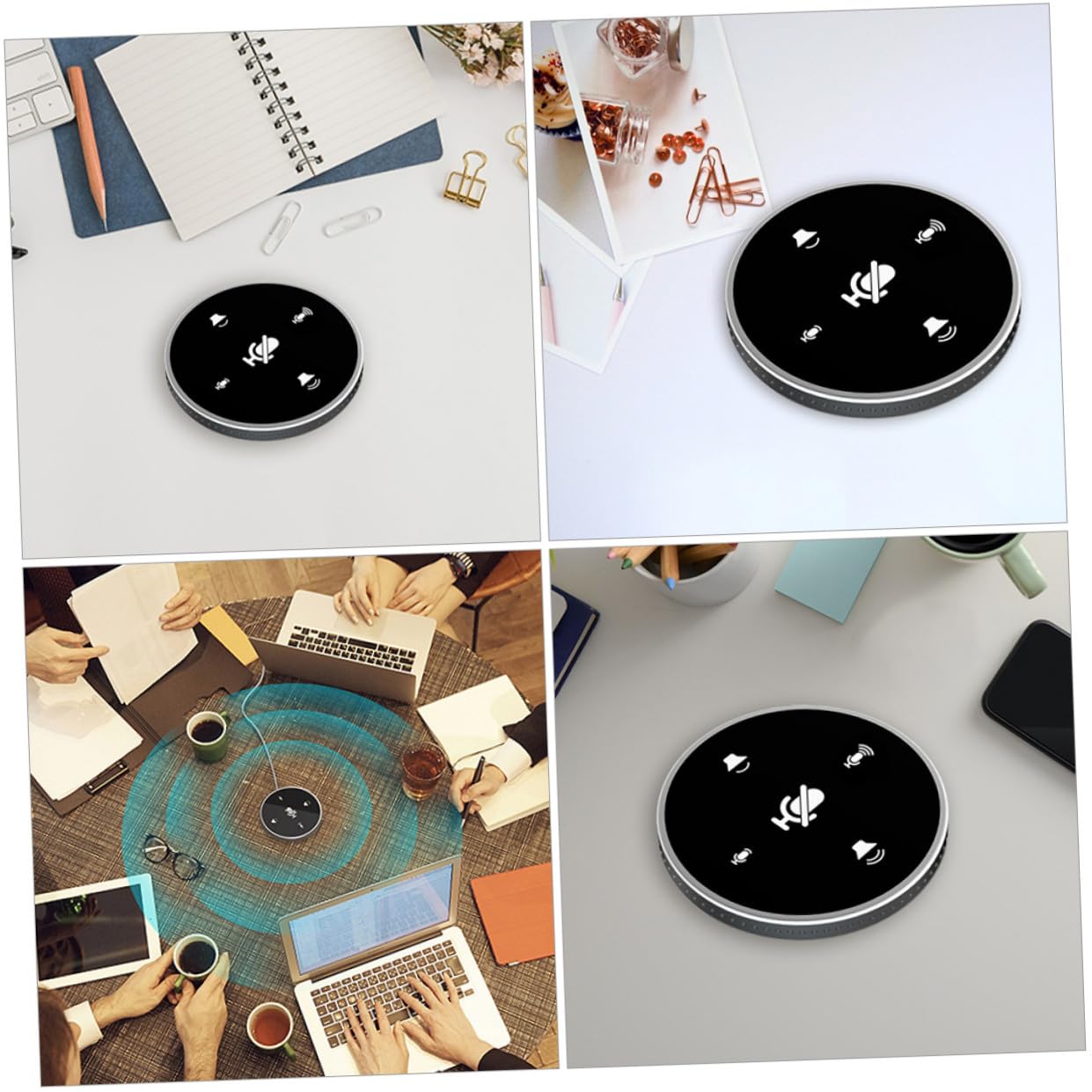 SHOWERORO Microfono Usb Desktop Omnidirezionalper Conferenze Streaming e Voce Compatibile Con Laptop e Computer Design Semplice e Leggero Facile Da Usare Per Riunioni e Giochi