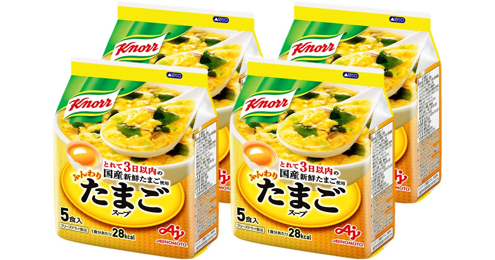 クノール ふんわりたまごスープ 5食入袋×4個 味の素 フリーズドライ 具入りスープ 即席スープ 簡単 非常食 備蓄