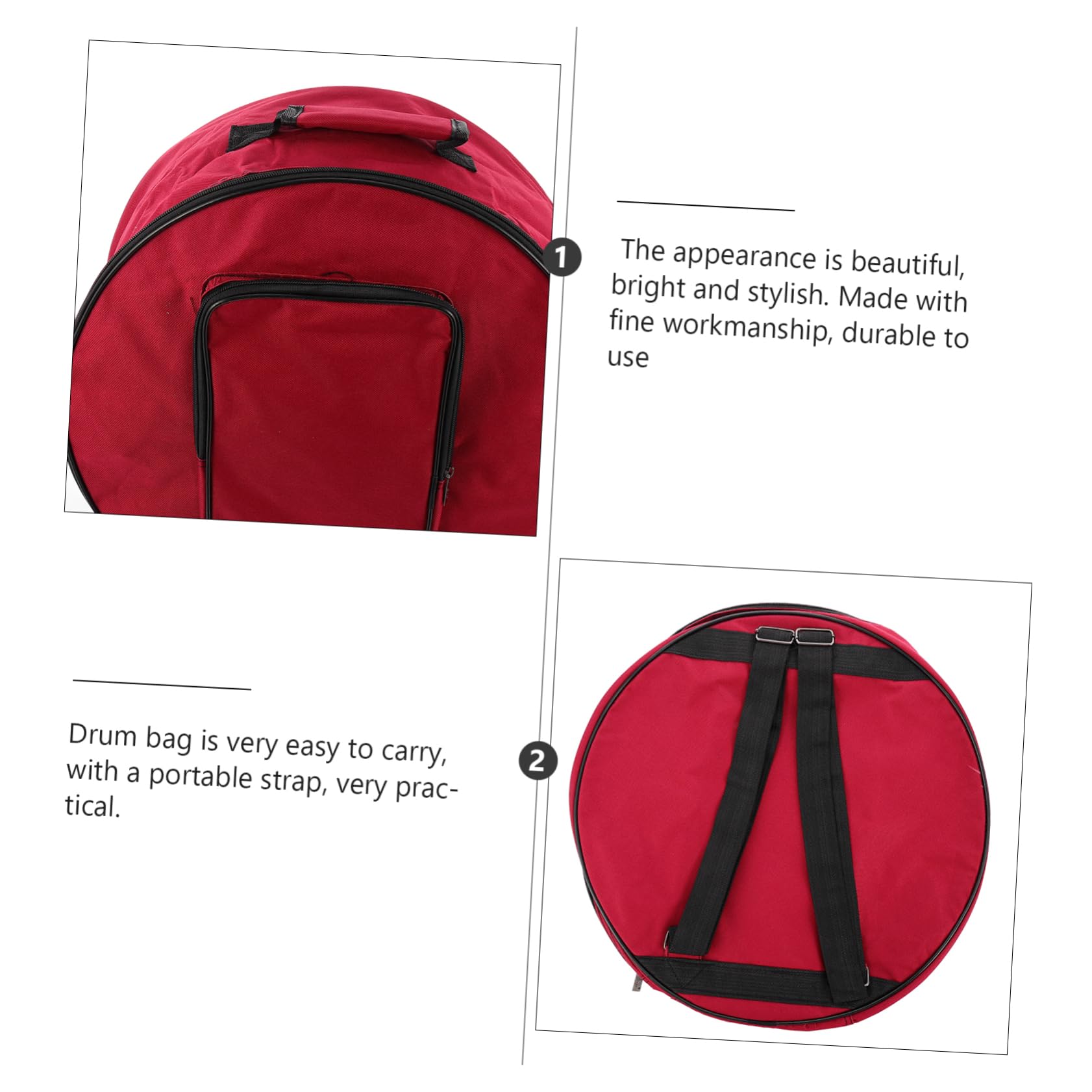 ULDIGI Cotton Trolley Bag for Snare Drum 13-14 Inch Drum Set Bag Materials Construction for Accessories