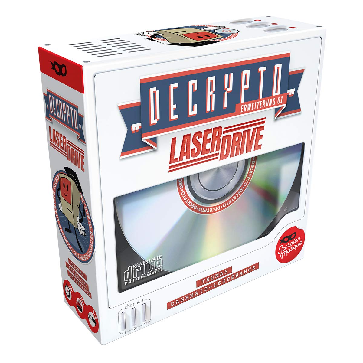 Asmodee Le Scorpion Masque Decrypto Laser Drive, Expansion, Party Game, Guessing Game, German