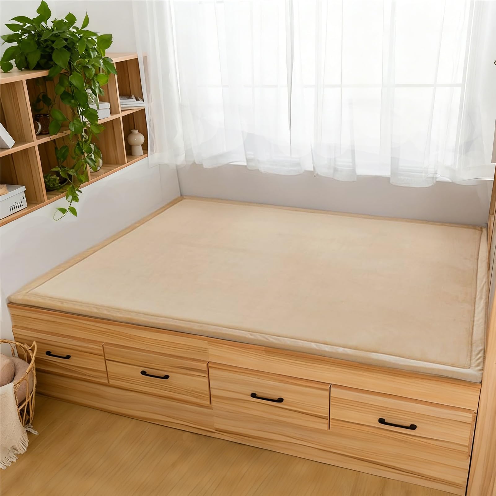 2CM Dicker Krabbelmatte Baby Spielmatte 90 x 120 cm rutschfeste Vergrößern Spielteppich Kinder Teppich Kinderzimmer Mit Memory-Schaum Pflegeleichte für Kinderzimmer und Schlafzimmer