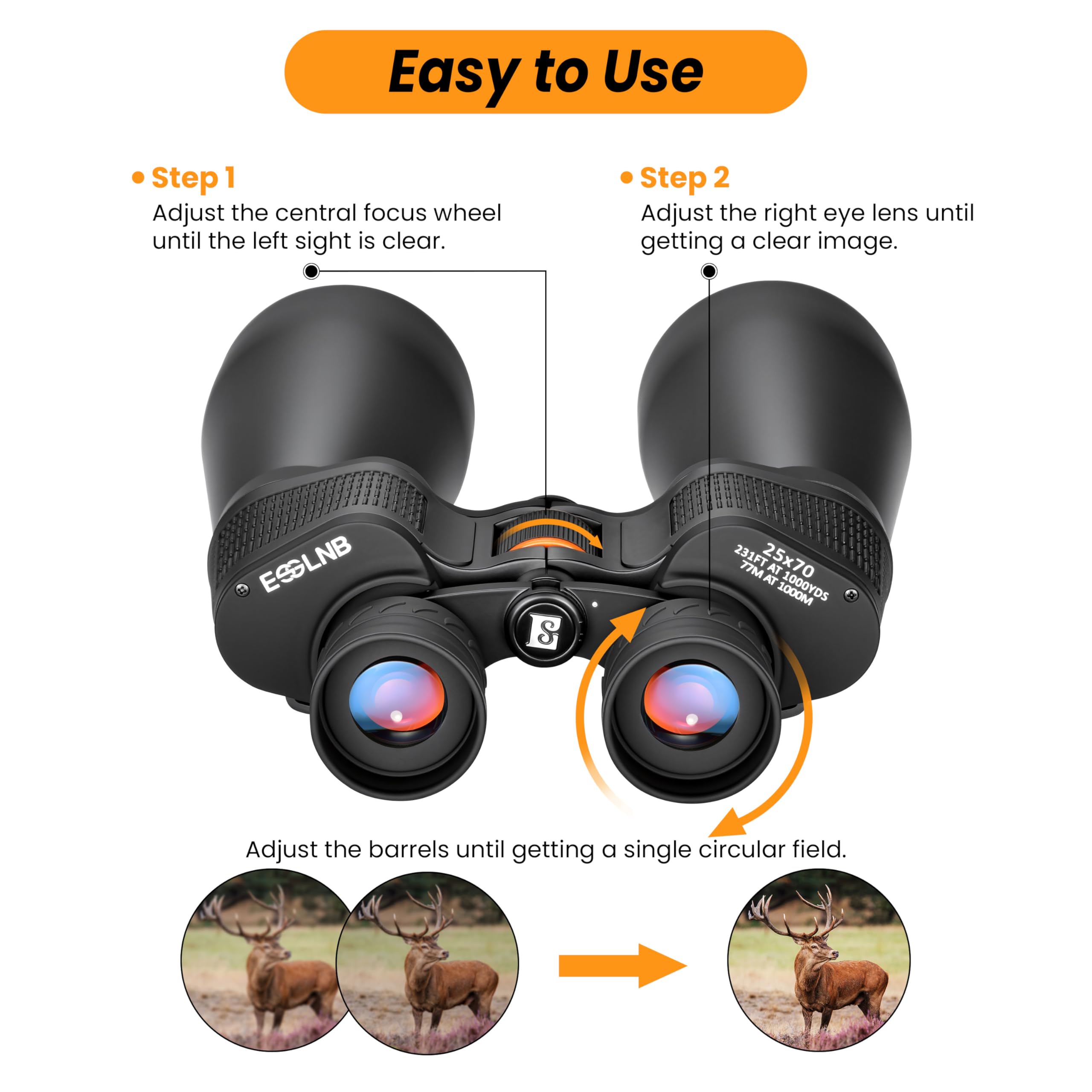 Amazon | ESSLNB 25x70 天文学双眼鏡 大人用 アウトドア 防水双眼鏡