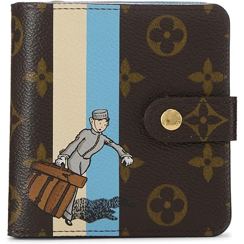 Louis Vuitton, Pre-Loved Monogram Canvas Groom Compact Wallet, Brown
