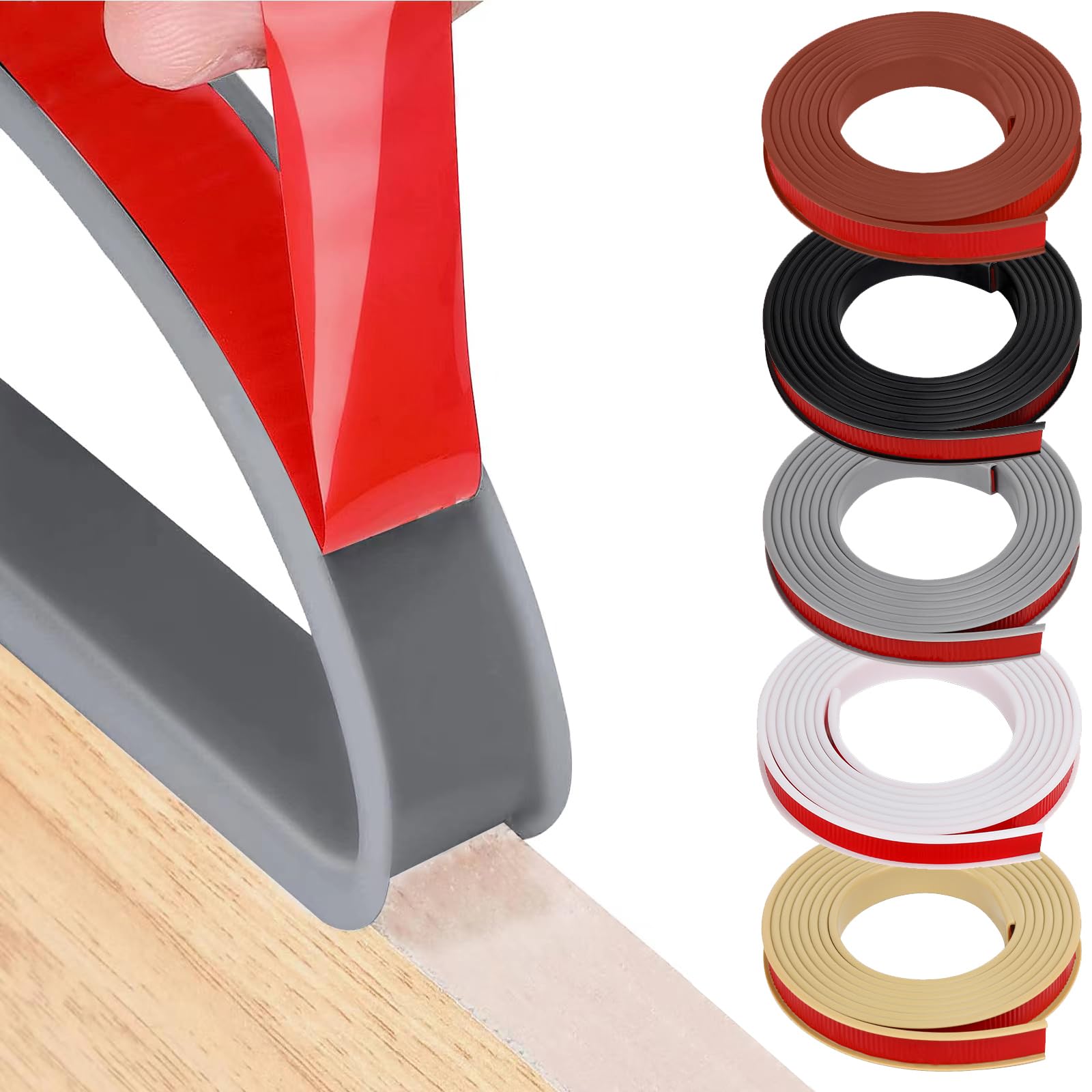 HeiPen U-Form Selbstklebend Möbelkantenband, 40mm x 3m Flexible TPE Faltbarer Kantenschutz Gummi für Schrankkanten, Abschlussleiste, Deckenkanten, Arbeitsplatten (Grau, 40mm x 3m)