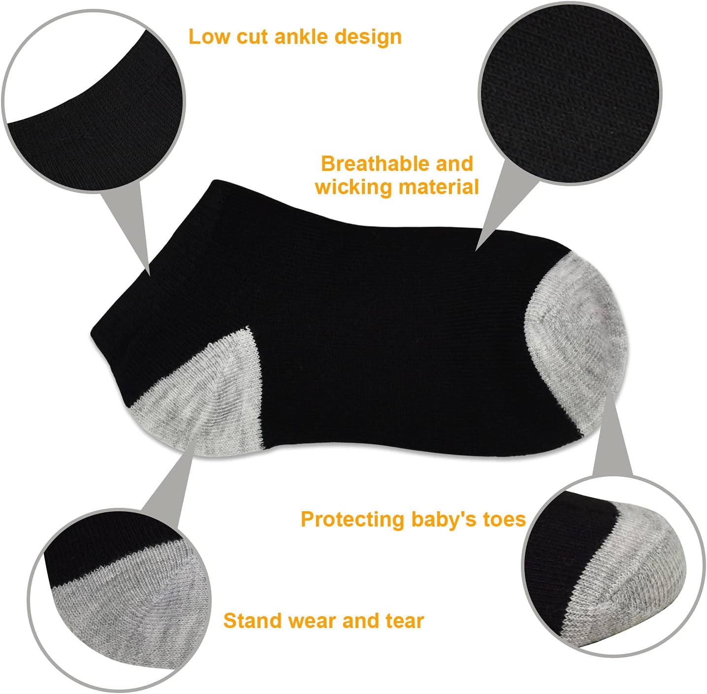 Kids Socks - 25 Pairs Toddler Ankle Socks Set, Low Cut for Boys & Girls (0-14 Years Old) - Image 4