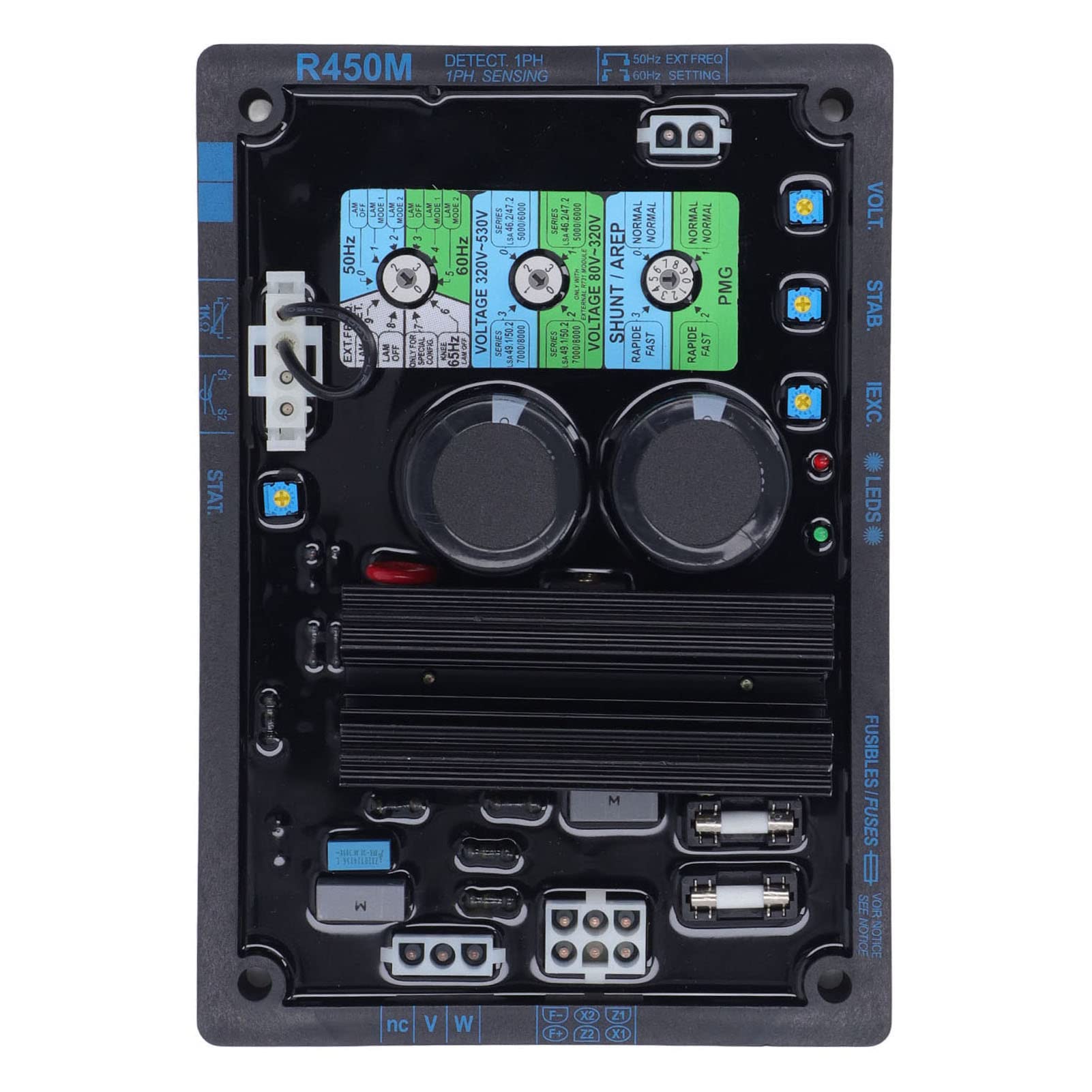 Regulador de Voltaje Automático Generador Diésel AVR Excelente Rendimiento para Control de Potencia Estable Salida de Campo Magnético Protección Ajustable para Accesorios de Grupos Electrógenos