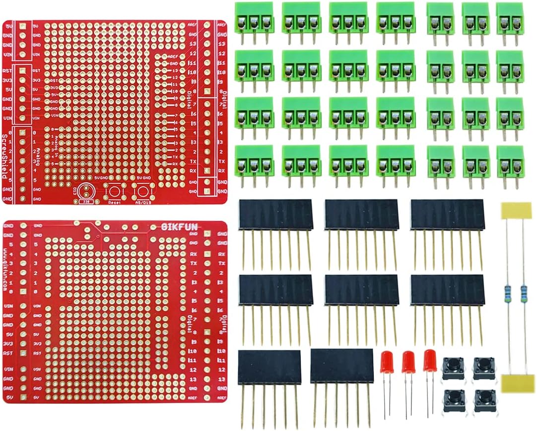 Gikfun Prototype Shield DIY KIT for Arduino UNO R3 (Pack of 2 Sets ...