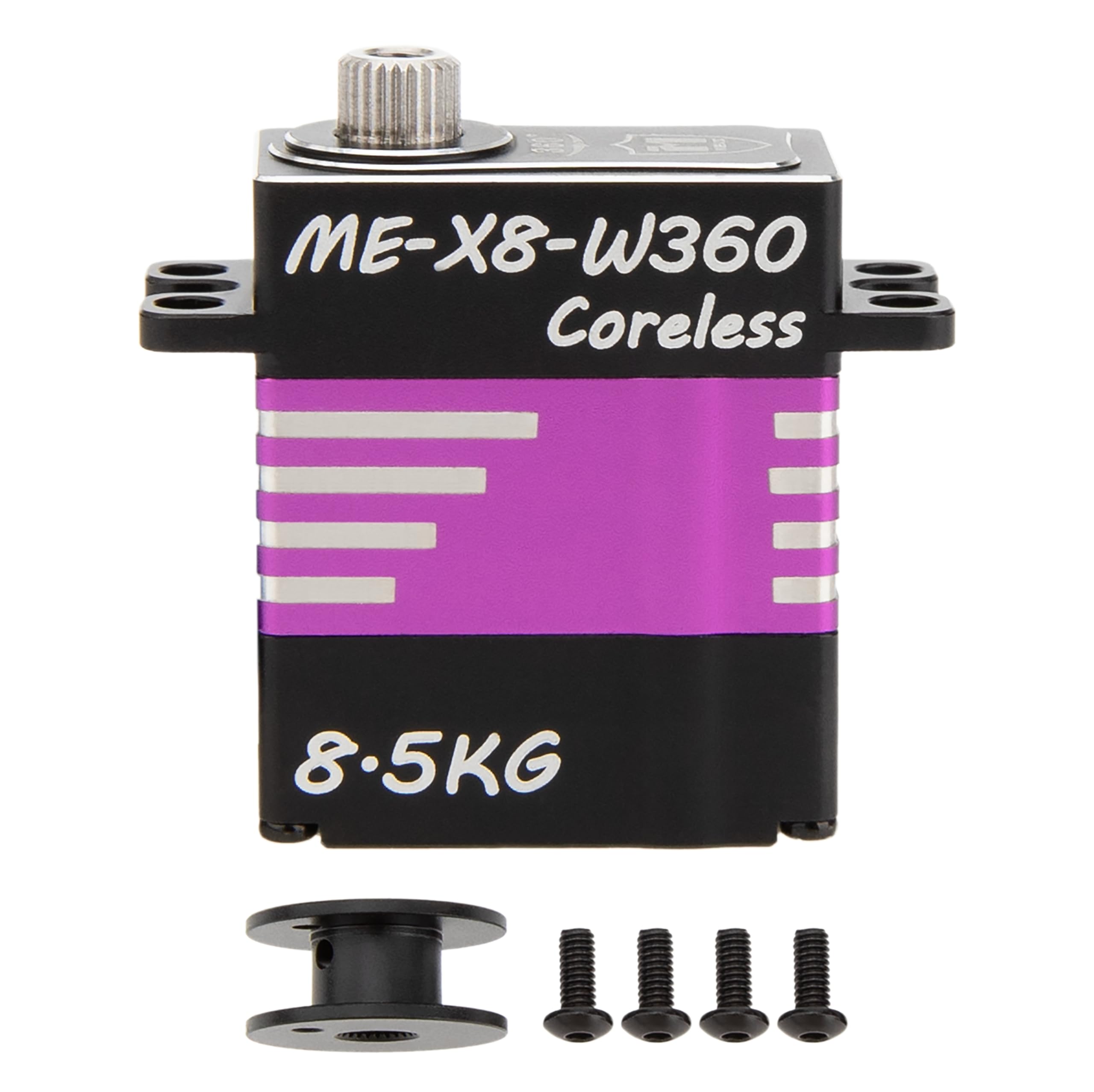 MEUS Racing 360 ° RC Winch Servo 8.5KG Coreless Servo per Axial SCX10 Capra UTB 1.9 Traxxas 1/10 1/8 RC Cars (ME-X8-W360)