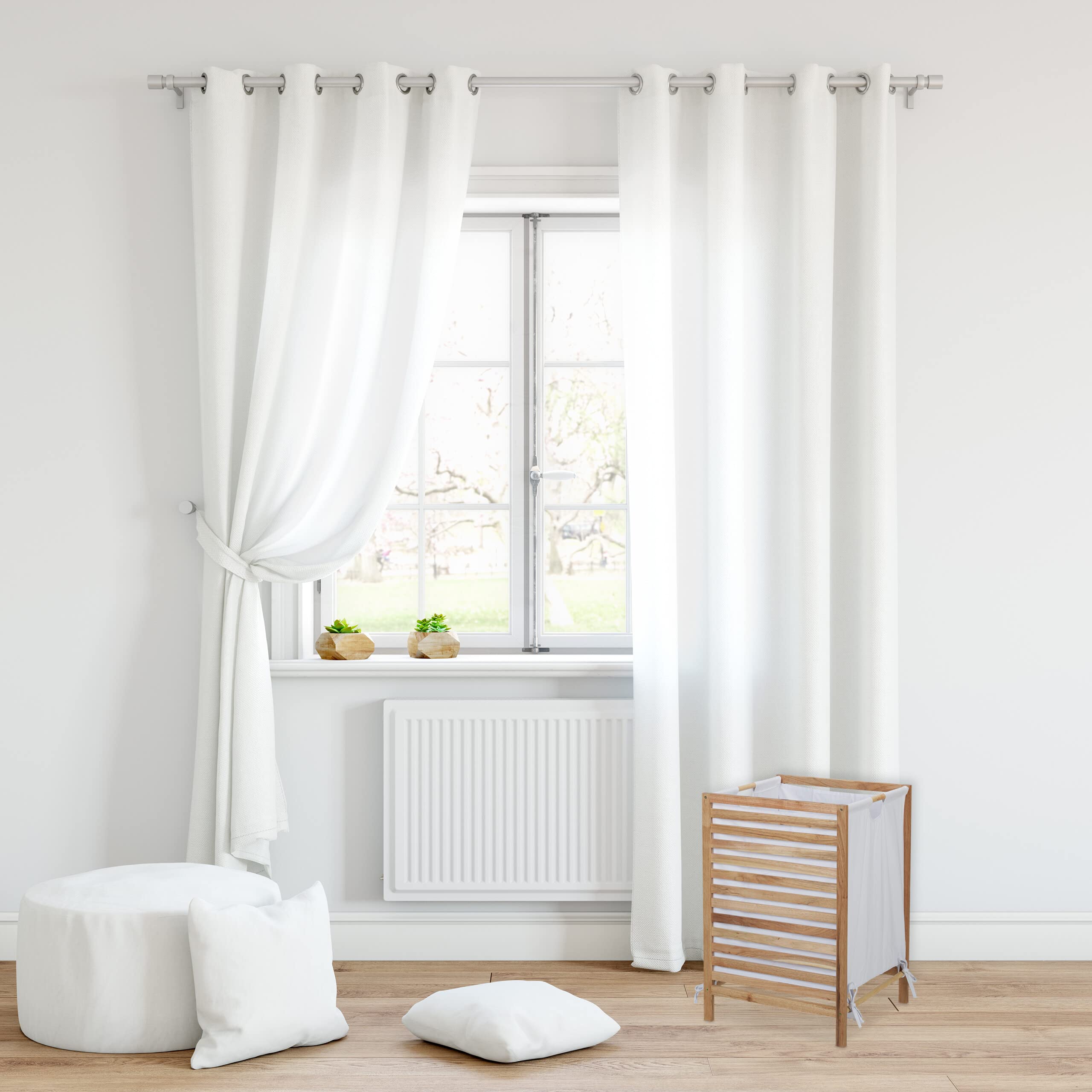 Relaxdays Pouf Portabiancheria, Sgabello Contenitore in Legno Cesto
