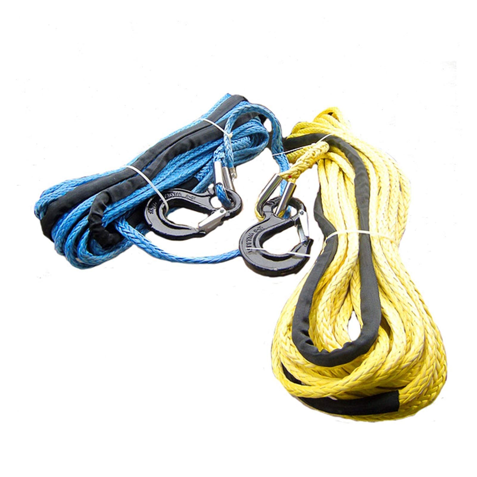 Winch Rope, 14mm x 40m Winch Rope Synthetic Cable Line for 4WD ATV UTV Off-Load(Giallo)