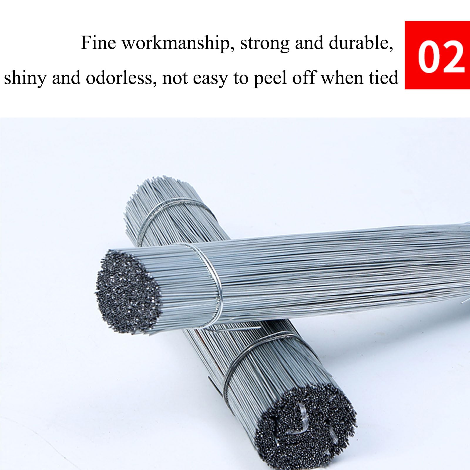 Alambre, Longitud 350-500 mm, Bridas de alambre de hierro galvanizado, Alambre de etiqueta galvanizado de 0,5 kg, Diámetro 0,7 mm for sitios de construcción, equipos mecánicos, bricolaje artesanal(Len