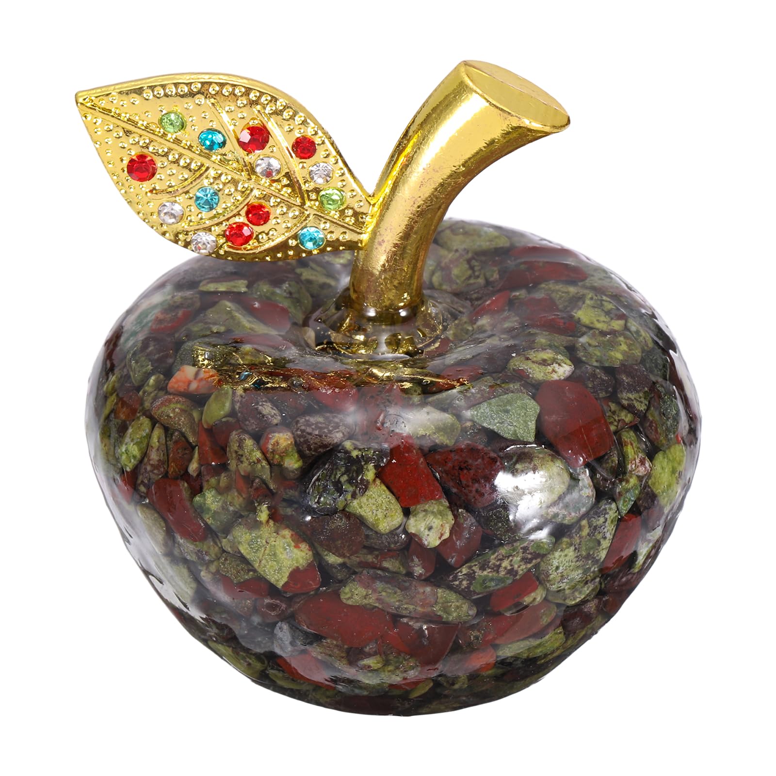Pomme en cristal rouge statuette décorative haut de gamme de table