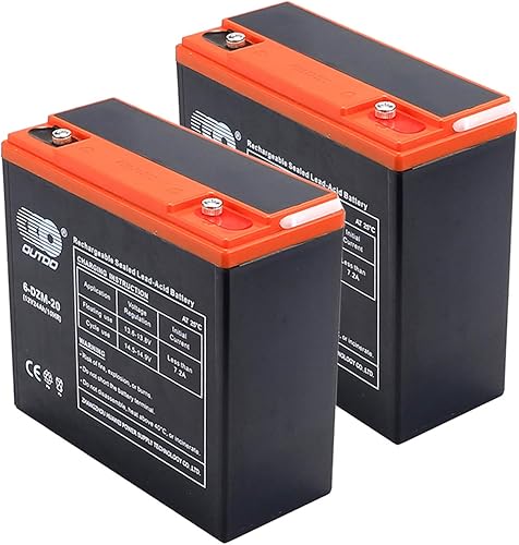 2PCS 6-DZM-20 12V 24AH batería recargable para scooter eléctrico go kart ATV