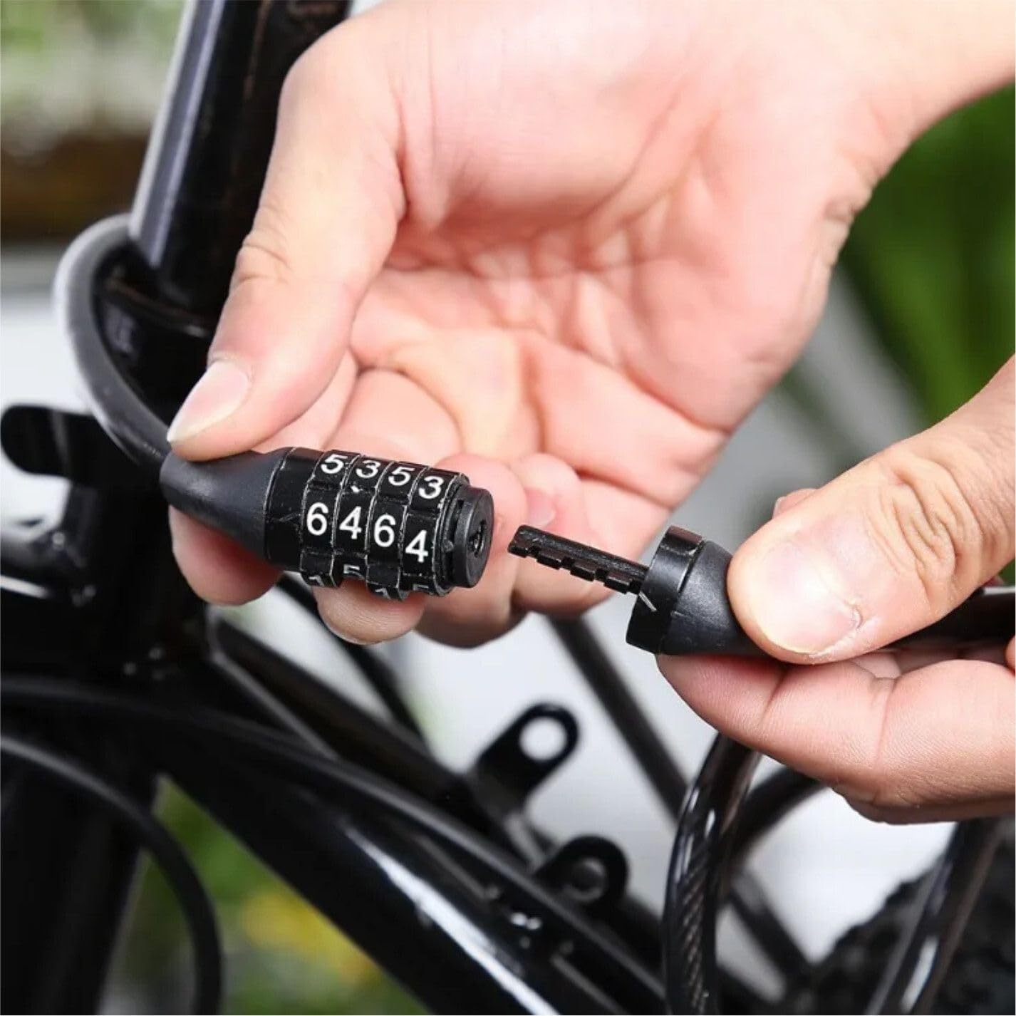 Dinetic Cycle 4 Digit Lock High Security Anti-Thief Bicycle Bike Password Cable Lock Cycle Lock () 1