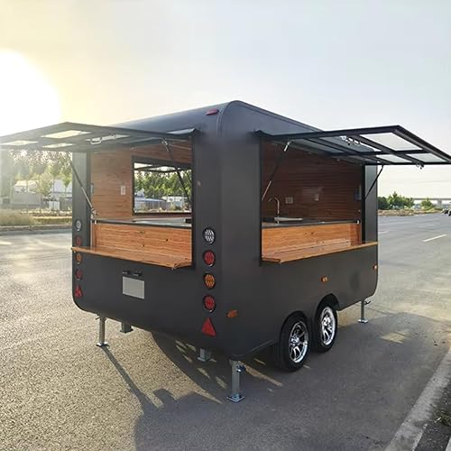 Custom Mobile Kitchen Trailer Sales: Coffee, Cake & Sausage Units w/Guardrails - Small Business Startup Solution