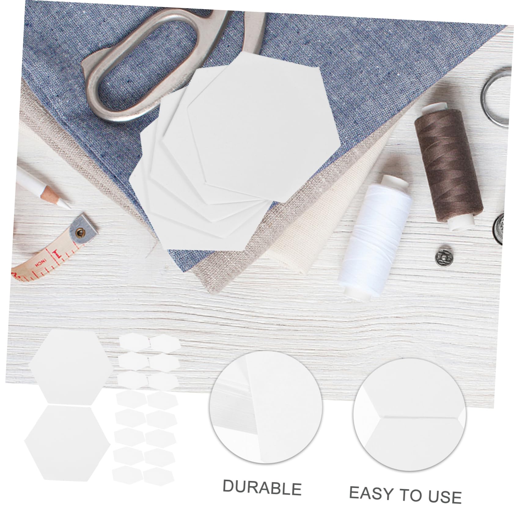 Uonlytech 2 Ensembles Outils De Patchwork Papier Hexagonal Réutilisables Pour Artisanat De Dessin Et Collage Créatif 300 Pièces * 2