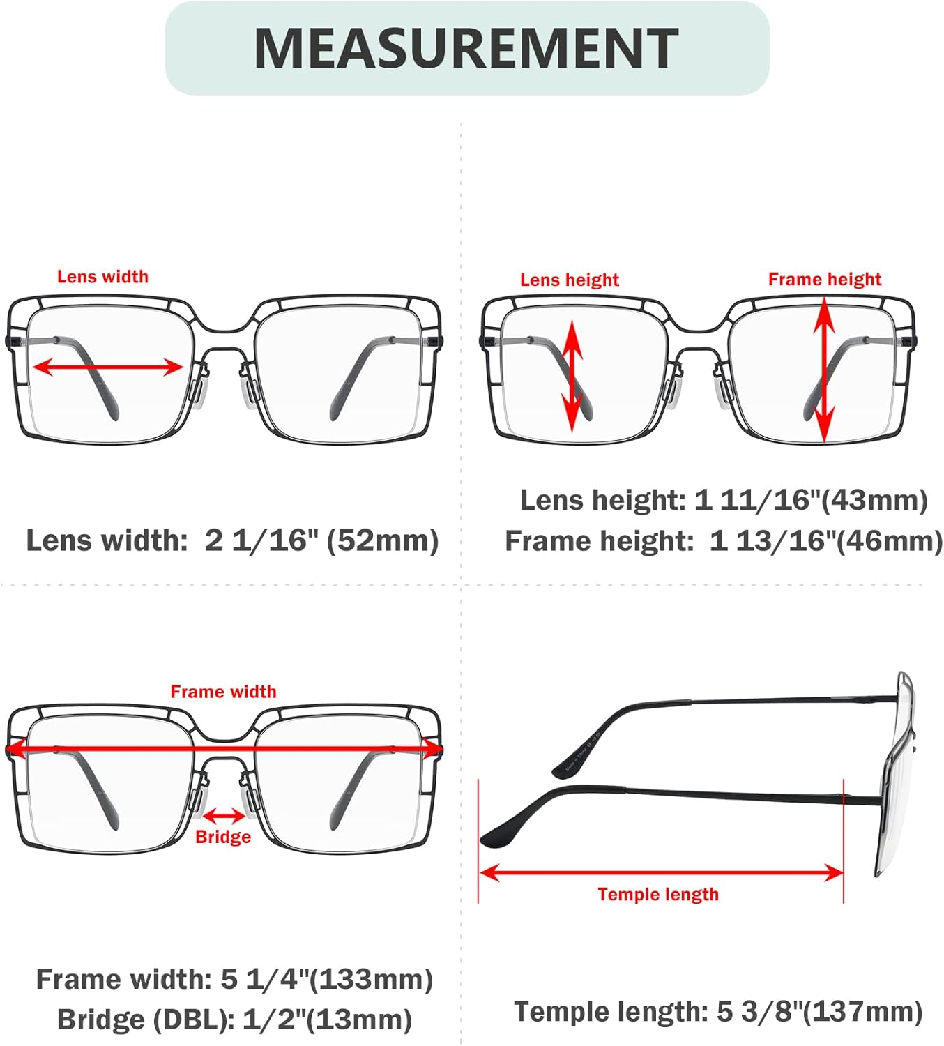 Eyekepper 4-pack Reading Glasses Thin Metal Hollow Frame Women Men Readers