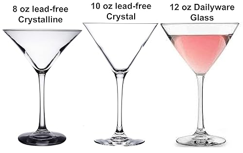 Miniatura 2 de Purple Flowers Hand Painted Martini Glass - Sparkly Purple, Pretty Flower Cocktail Glass