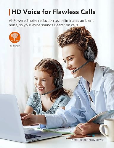 Miniatura 5 de TaoTronics Auriculares Bluetooth de camionero con micrófono, auriculares de teléfono celular inalámbrico Cancelación de ruido Cancelación de ruido,