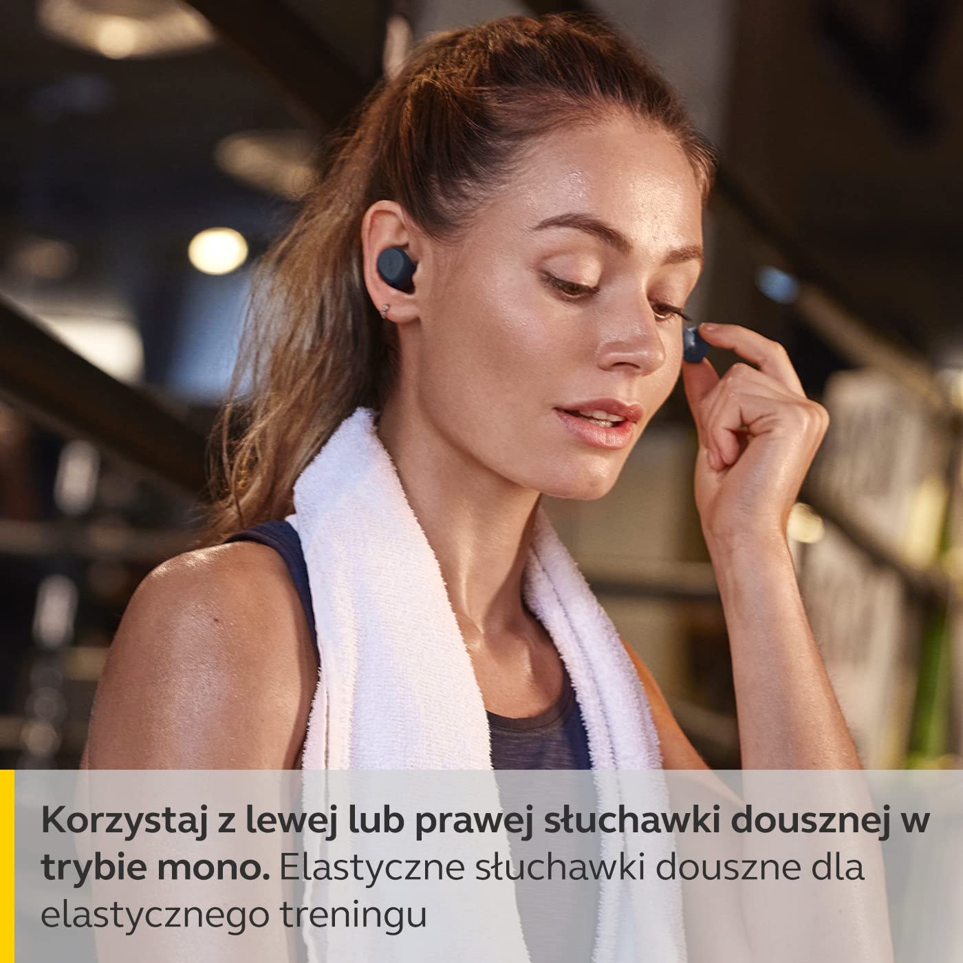 Jabra Elite 7 Active wkładki douszne - prawdziwie bezprzewodowe, sportowe wkładki douszne z uchwytem ShakeGrip zapewniającym doskonałe dopasowanie oraz regulowaną aktywną redukcję szumów - granatowy
