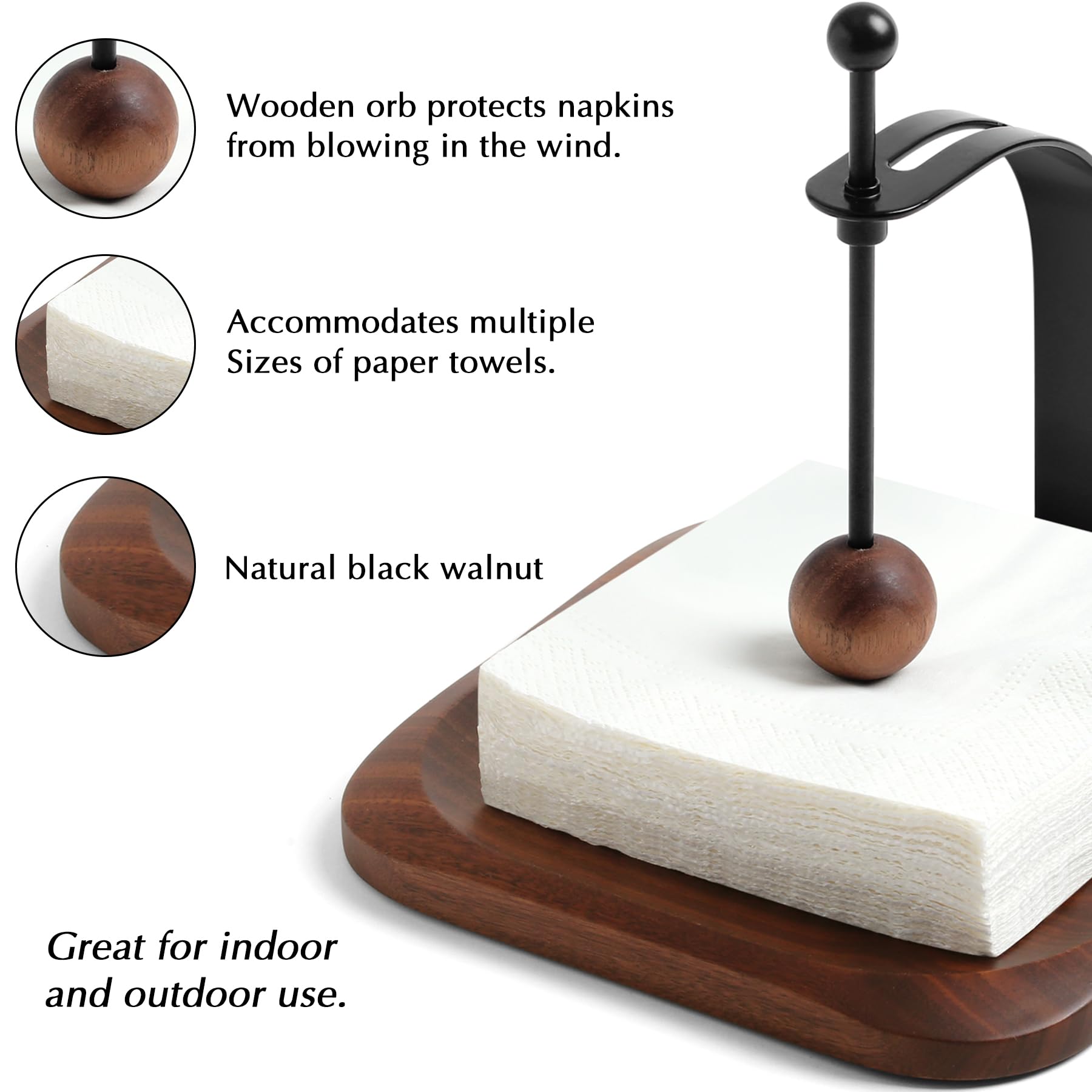 Servilletero para mesa, servilleteros de madera para servilletas de papel, servilletero de cóctel, adecuado para cocina, restaurante, bar, oficina, fiestas, decoración del hogar, hotel,