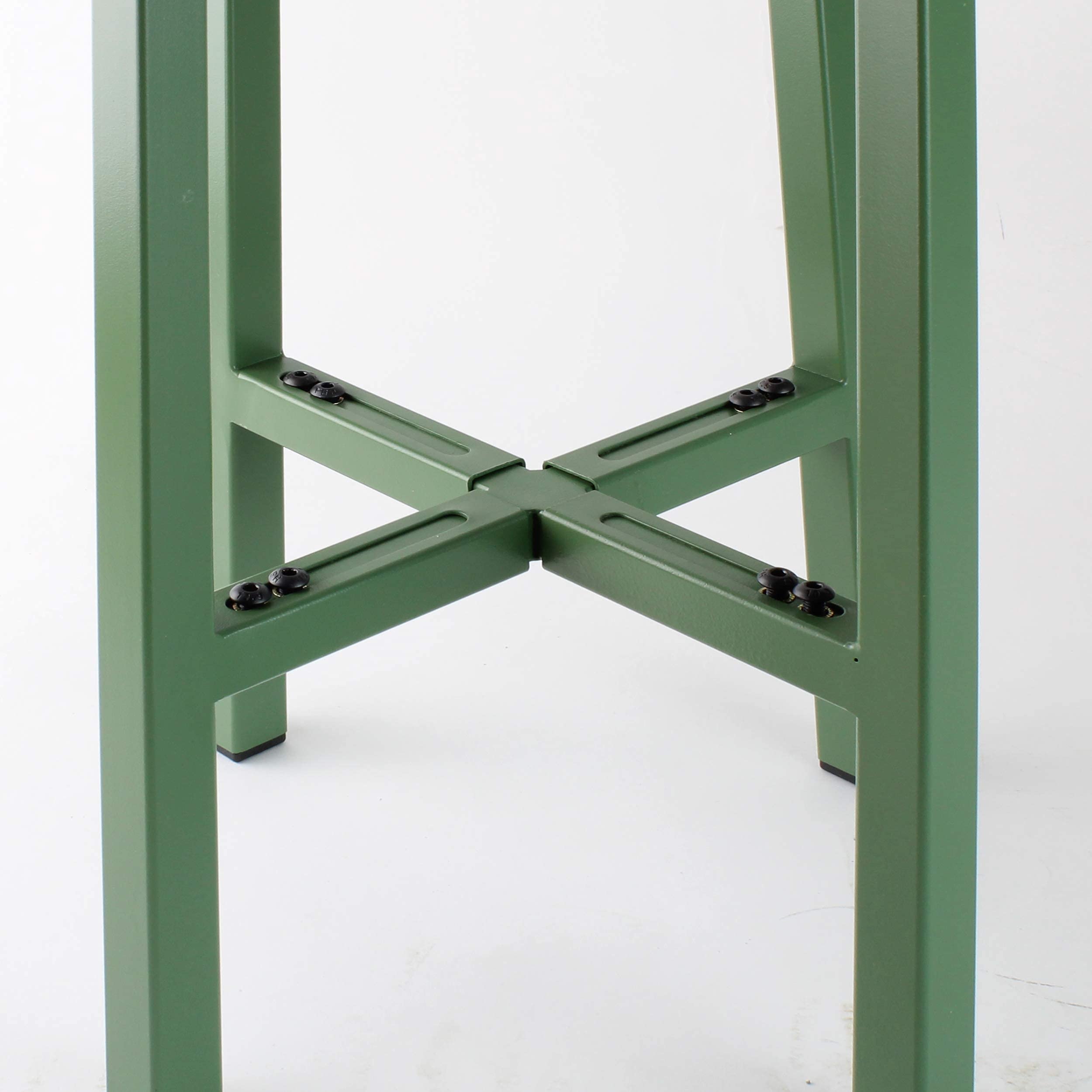 Natural Goods Berlin 1x Design Pflanzenständer X-FORM aus Metall größen-verstellbare Blumentreppe für Übertöpfe von 20 - 35,5cm Durchmesser, Blumenständer für innen & draußen (40cm, Grün)