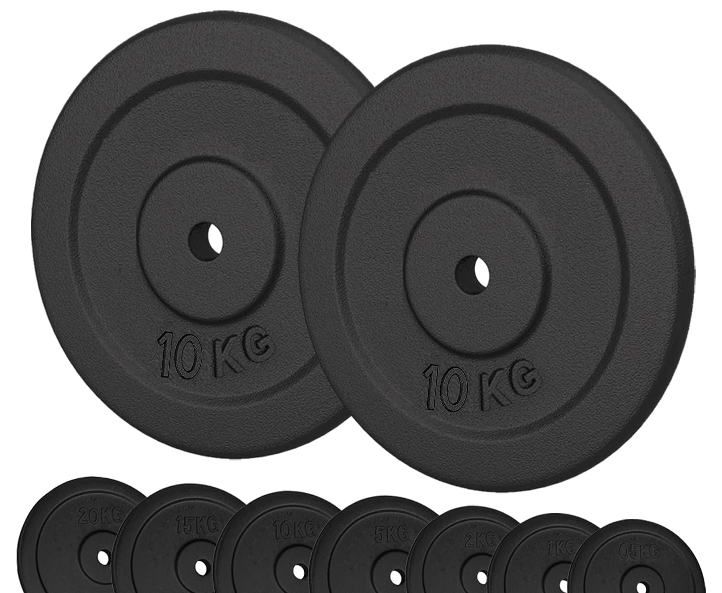 G5 HT SPORT Unisex - Adult Two Cast Iron Discs of 10 kg, 2 x 10 kg, Due DISCHI IN GHISA