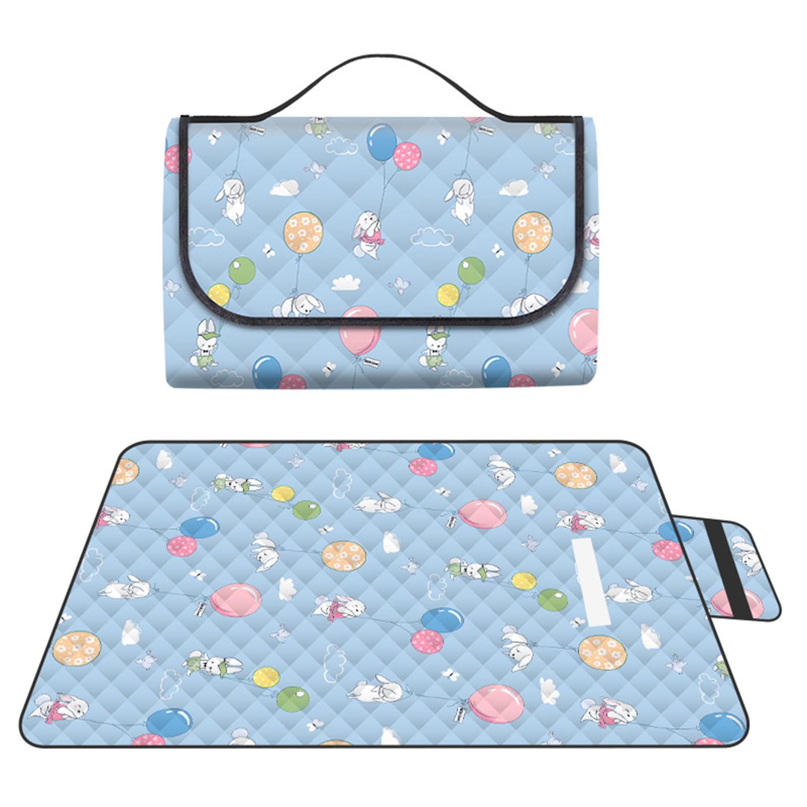 DOTBUY-SHOP Picnic Blanket Waterproof Large Picnic Mat Kids Outdoor Rugs Foldable Beach Blanket Washable Beach Mat for Garden Beach Travel Camping Patio Hiking (200 * 200CM,balloon)