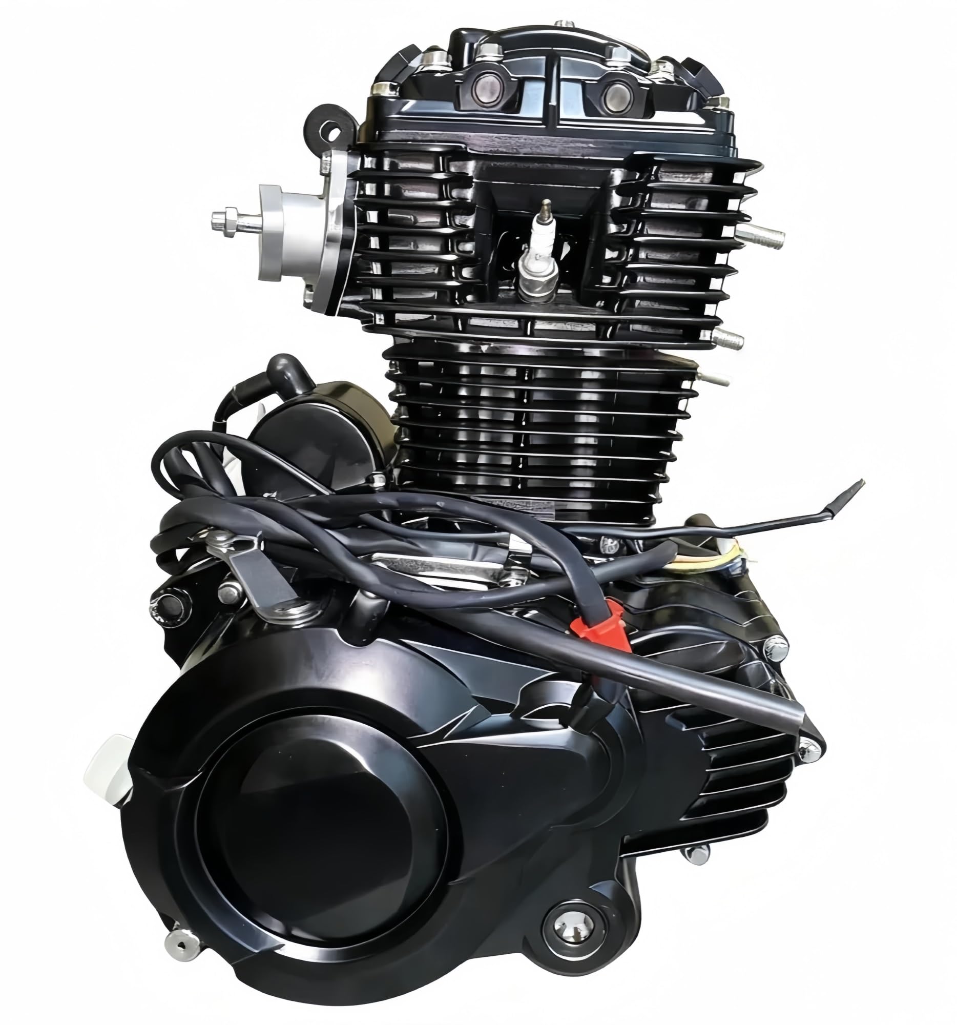 Moteurs de moto Par Moto Refroidie Air De Cylindre Simple À 4 Temps Pour Le Déplacement L'Assemblée 200cc Moteur(Noir)