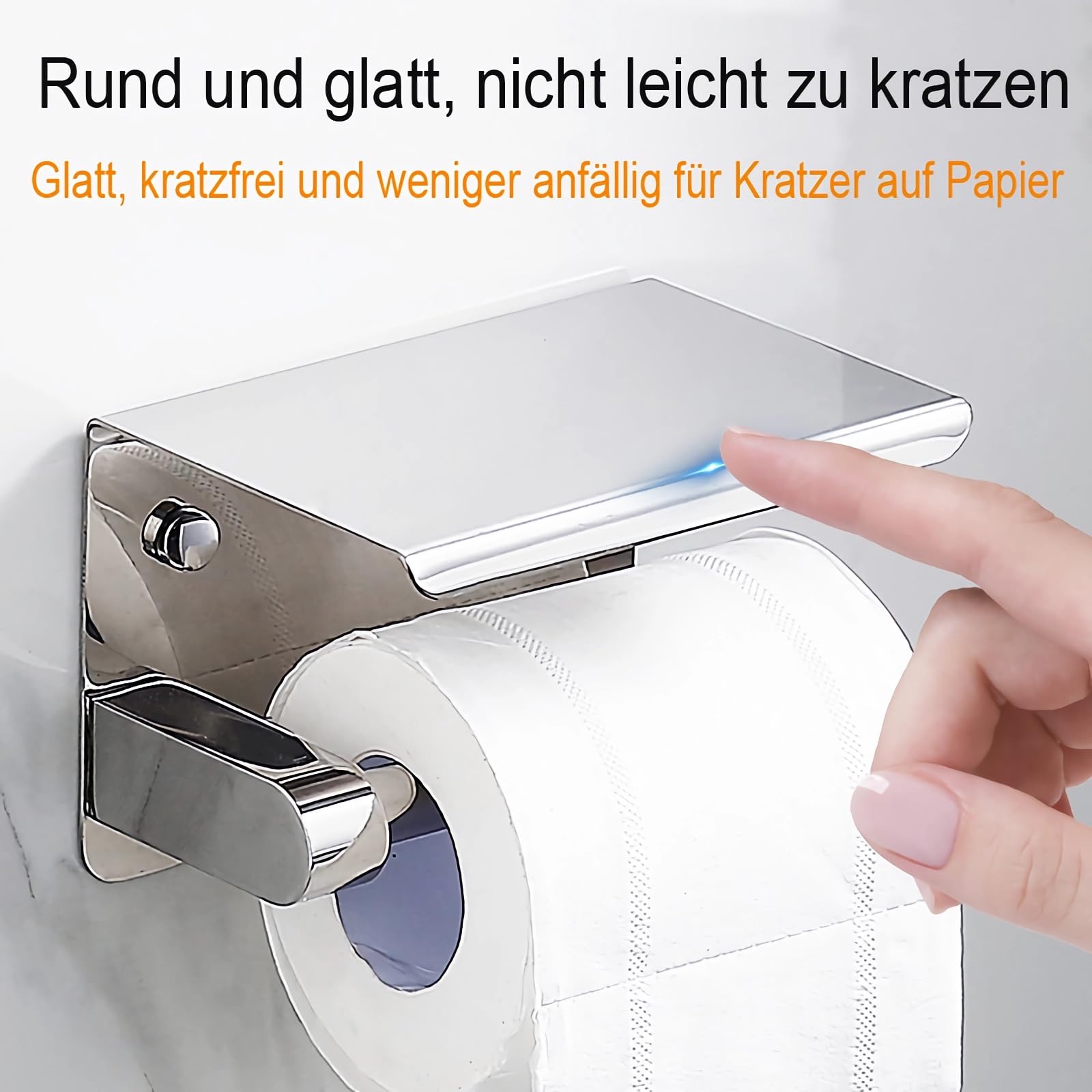 Toilettenpapierhalter MIT Ablage Kaufen SWTYMIKI Toilettenpapierhalter Ohne Bohren - Klopapierhalter Mit Toilettenpapierhalter Online Shop