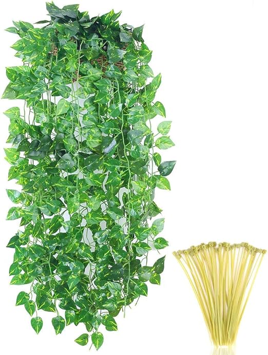 87 Feet12 Pack Artificial Vines Artificial Plant Fake Hanging Vine Ivy