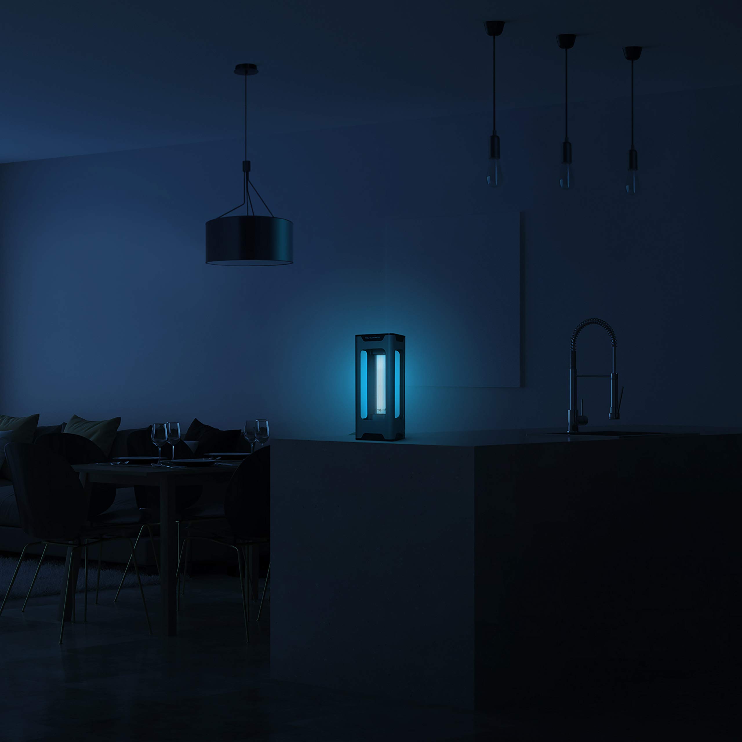 EXO lighting - Lámpara Germicida Ultravioleta CLEAN-UVC azul 2G11 TC-L UVC 20Wpara la eliminación de virus, bacterias, ácaros y hongos