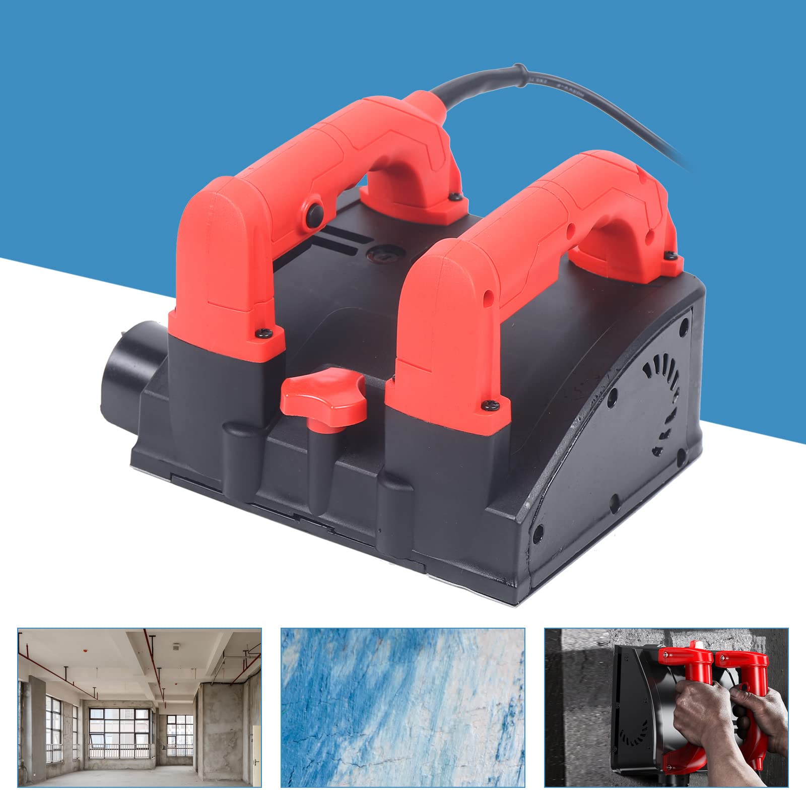 Fresatrice per pulizia da 1200 W, per ristrutturazione delle pareti, maniglie ergonomiche, alta efficienza, funzionamento senza polvere, larghezza fresa 160 mm, 3000 giri/min