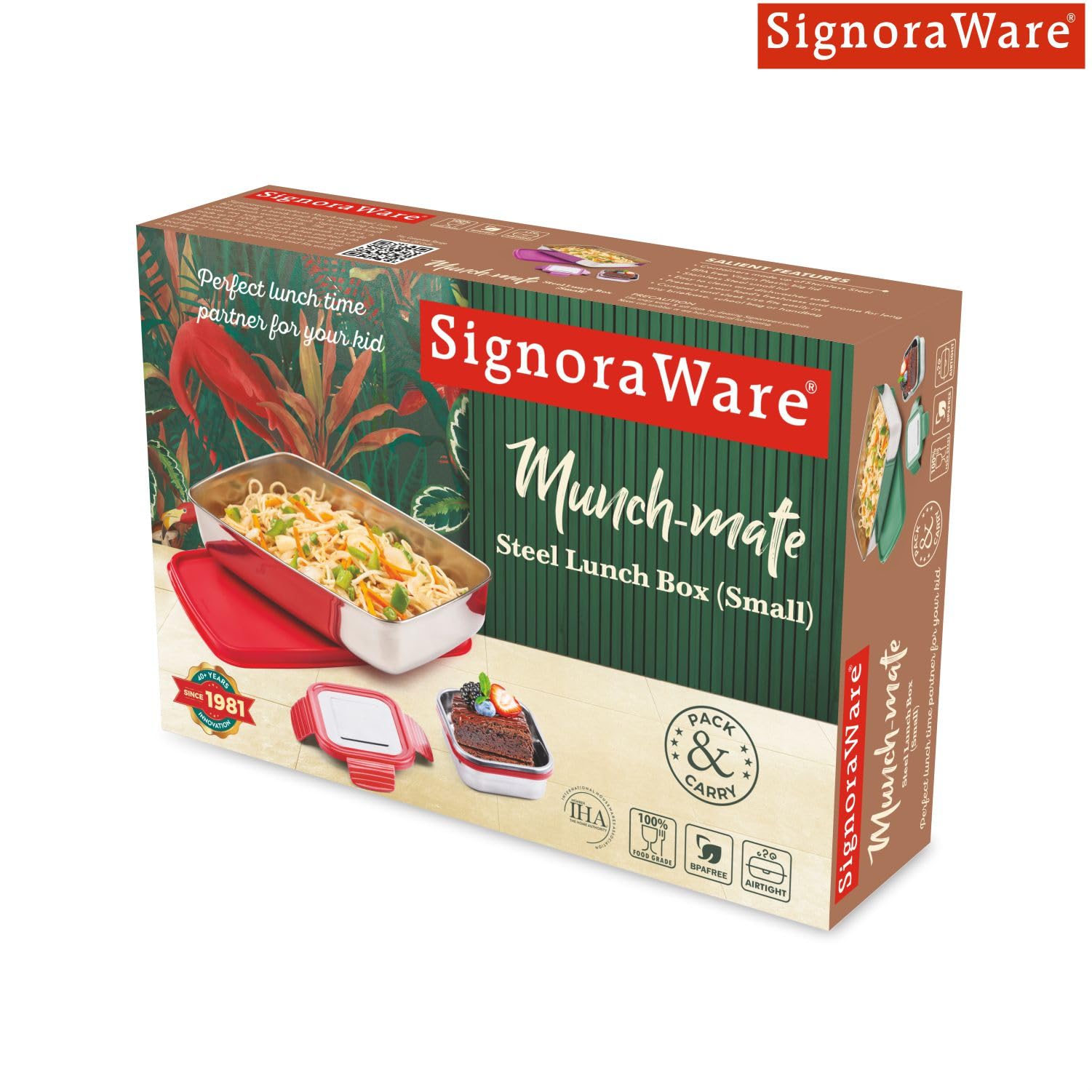 Signora Ware Stainless Steel Lunch Box - Leakproof & Durable -5