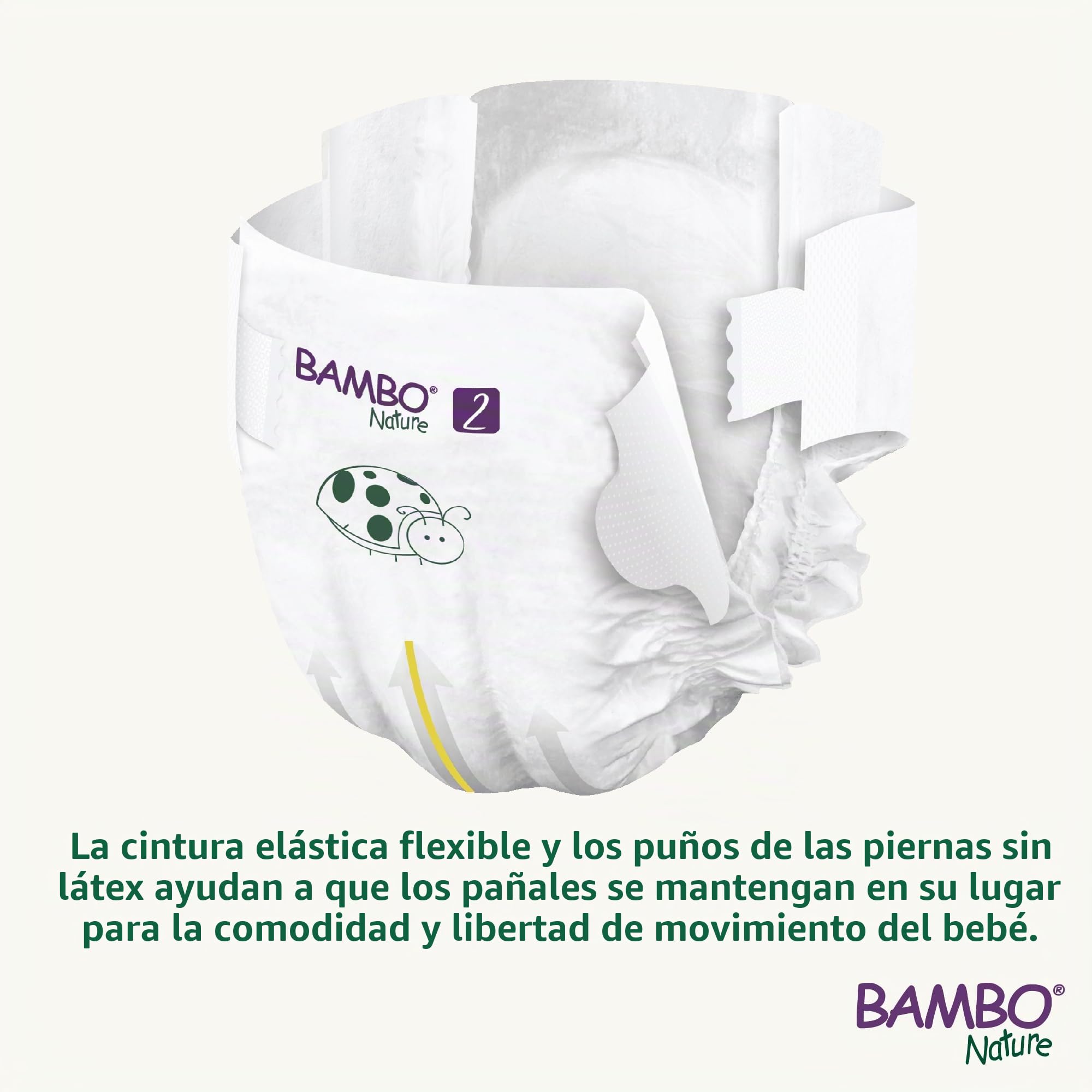 Pañales Bambo Nature talla 2 – 3 a 6 kg (Pack 6 x 30 Un)