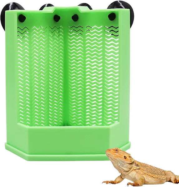 Reptile Tank Accessories, Wall Mounted Food Bowl with Suction Cups for Lizard, Bearded Dragon Food Bowl, Gecko Feeder, Food Dispenser for Bearded Dragon, Gecko, Chameleon, Frog