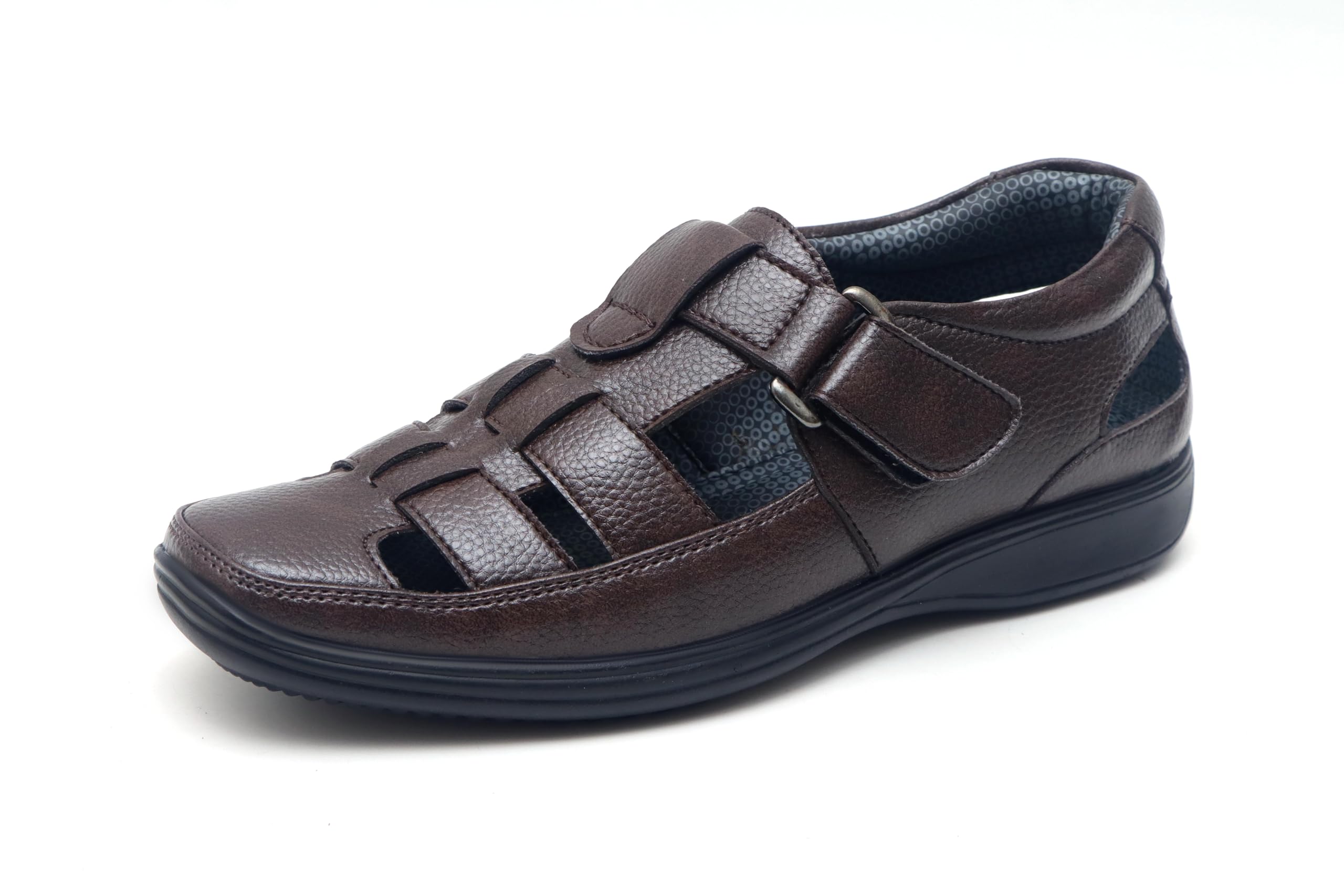 Heels County Mens Brown Faux Leather Fisherman Sandals - 8 UK (B0B293DK6Y) Amazon Price History, Amazon Price Tracker