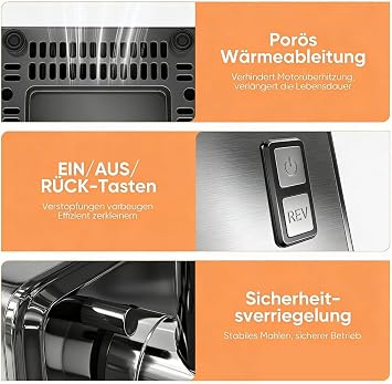 Electric Meat Grinder 3-in-1 Electric Meat Grinder with 3 Stainless Steel Spirals [2800W Max] Meat Grinder with 3 Blades Cube Kit Sausage Filler for Home Use