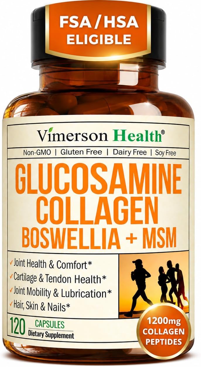 Glucosamine Sulfate Collagen Chondroitin Supplement, 120 Capsules