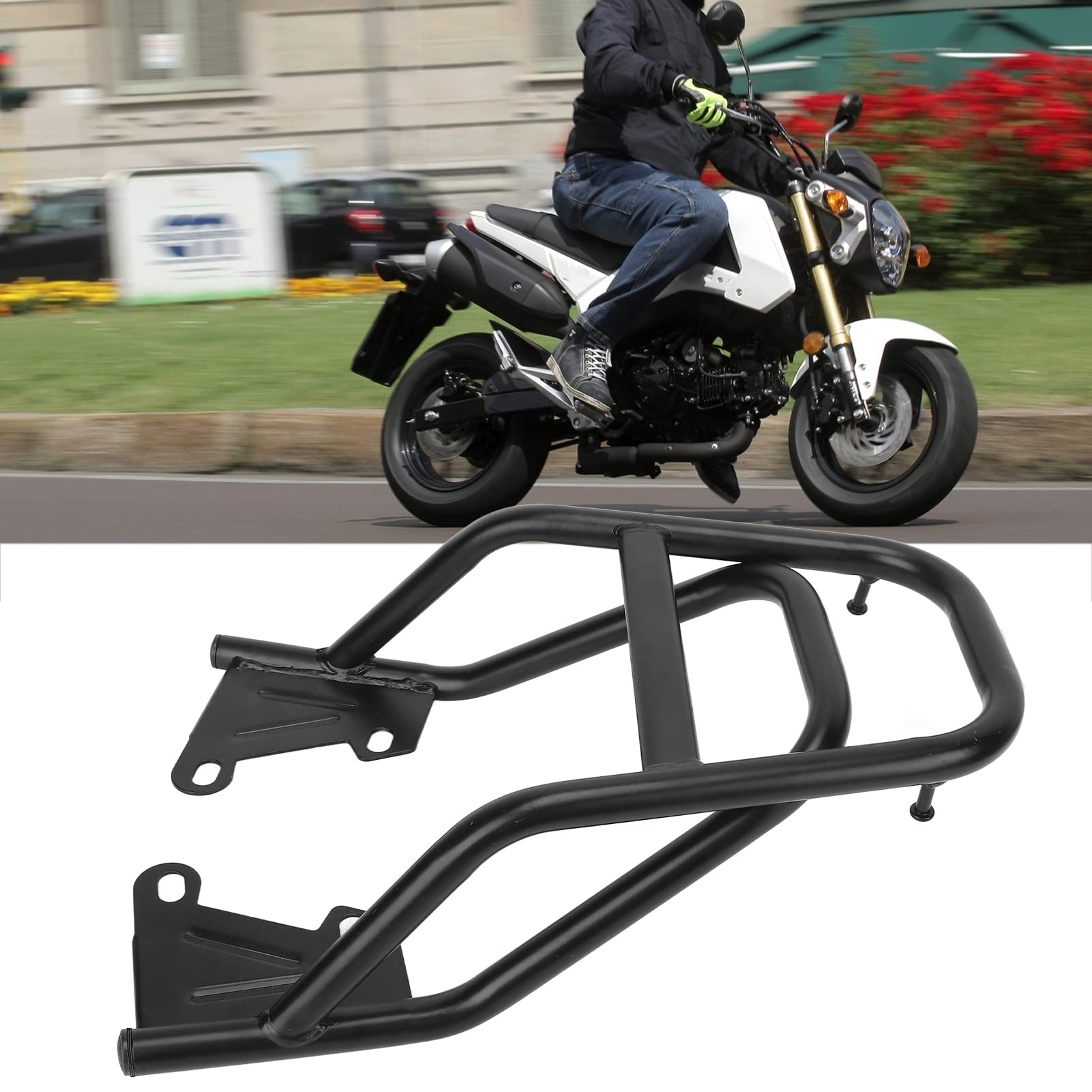 Uchwyt Topcase, wyraźne linie, wytrzymały bagażnik motocyklowy z żelaza do motocykli