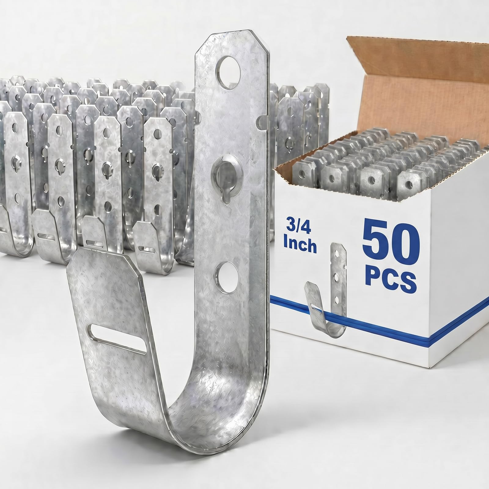Gisafai 50 Pcs Heavy Duty Cable Support J Hook 3/4 Inch J Hook Hangers