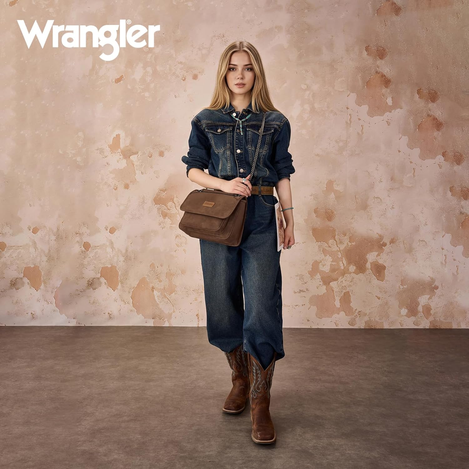 Wrangler Shoulder Bag for Women Retro Purses and Handbags Crossbody Bags with Chain Strap - Image 8