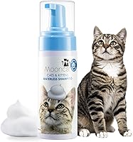 Mooncat Waterless Cat Shampoo: 100% Licking Safe, Vet Approved No-Rinse Dry Foam for Kittens, Seniors & Sensitive Skin