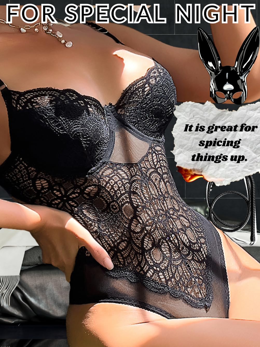 Floral Lace Bodysuit Lingerie,High Cut Sexy Body Suits Women,Sheer Mesh Corset Tops Date Night Club - Image 5