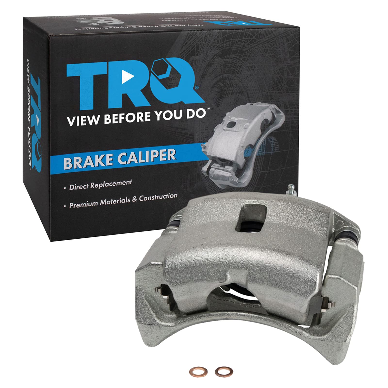TRQ Front Left Brake Caliper w/Bracket Drivers Side