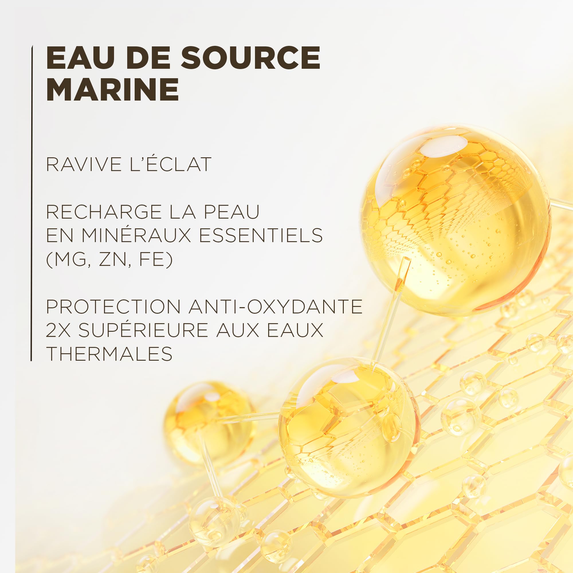 HUYGENS Élixir Perfecteur Illuminateur – Sérum Highlighter Liquide Effet Glow – Enlumineur de Teint Bio Hydratant – Eau de Source Marine, Aloe Vera & Nacres Dorées – 15 ml