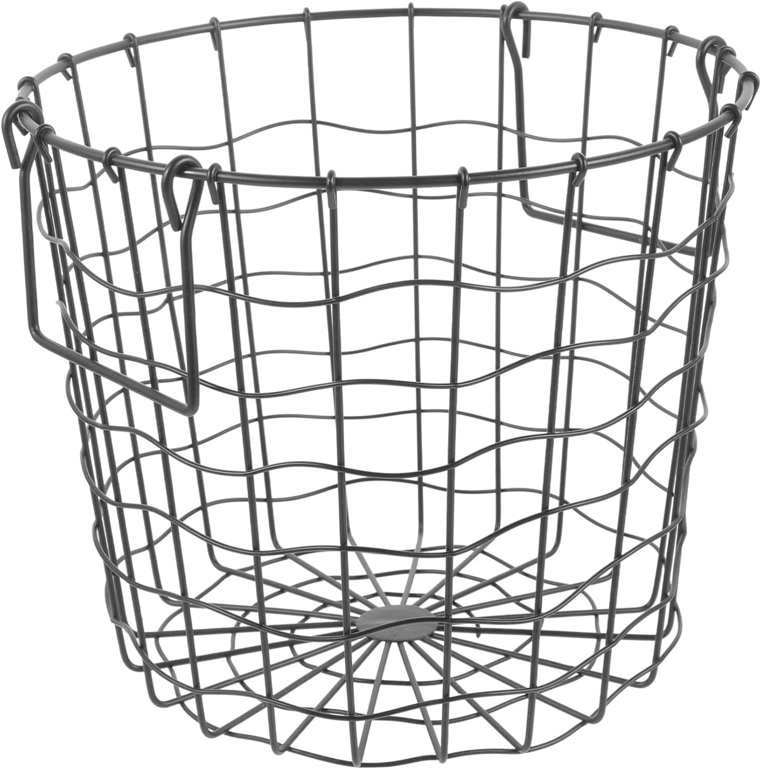 Yardwe Country Round Iron Art Firewood Storage Basket