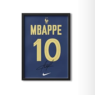 Posternet Football Jersey Style Wall Frame | Premium Sports Inspired Acrylic Wall Art | 8 x 12 Inch Framed Poster for Bedroom, Gaming Room, Office & Man Cave | Modern Athlete Number 10 Decor Gift for Football Fans