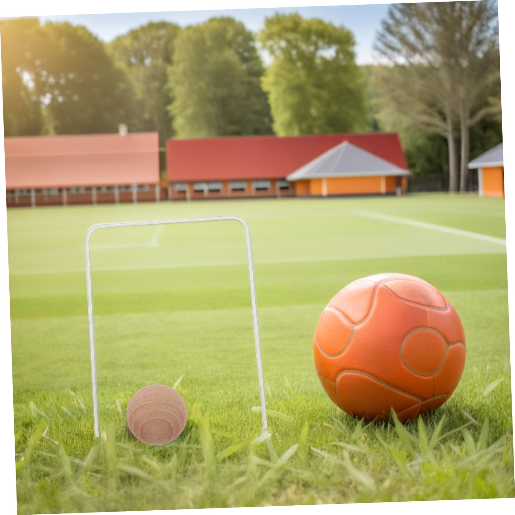 Didiseaon Set de Croquet Infantil 1 Juego con Bolas de Madera y Portillos